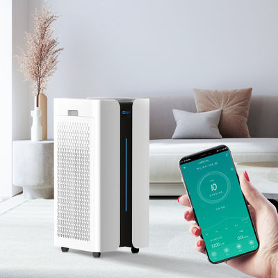 1029 M3/H เครื่องทําความสะอาดอากาศในบ้าน การกําจัดฝุ่น การควบคุม WIFI ด้วย UV